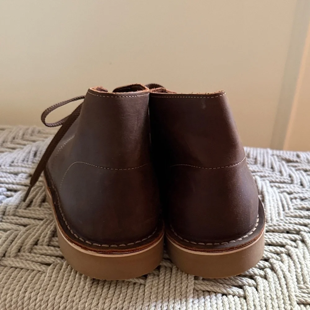 Clarks Bushacre Brown Leather Chukka Boots Men's 10